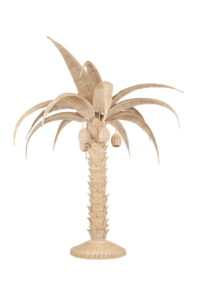 Handcrafted Rattan Floor Lamp | Versmissen Palm Tree | Dutchfurniture.com