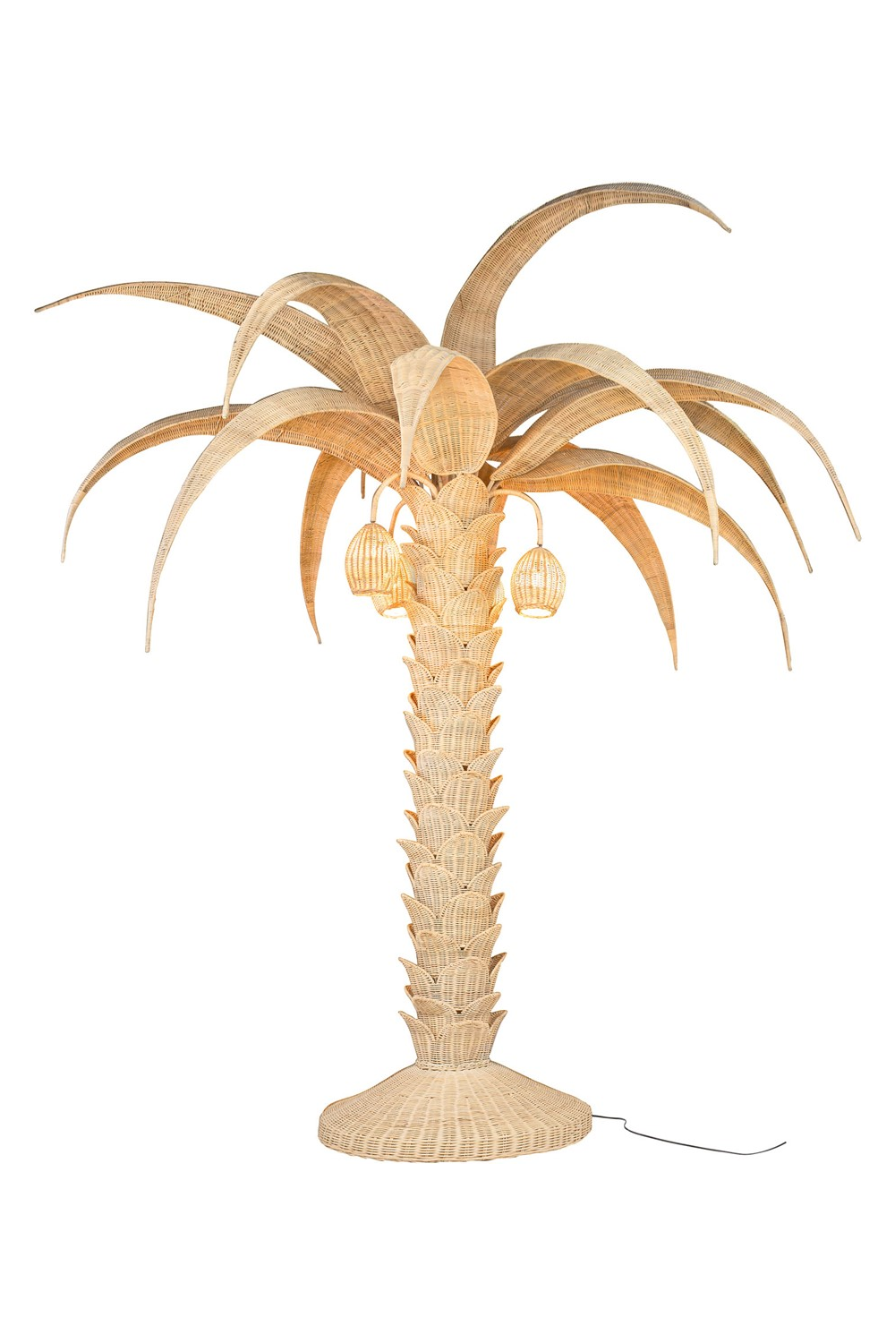 Handcrafted Rattan Floor Lamp | Versmissen Palm Tree | Dutchfurniture.com