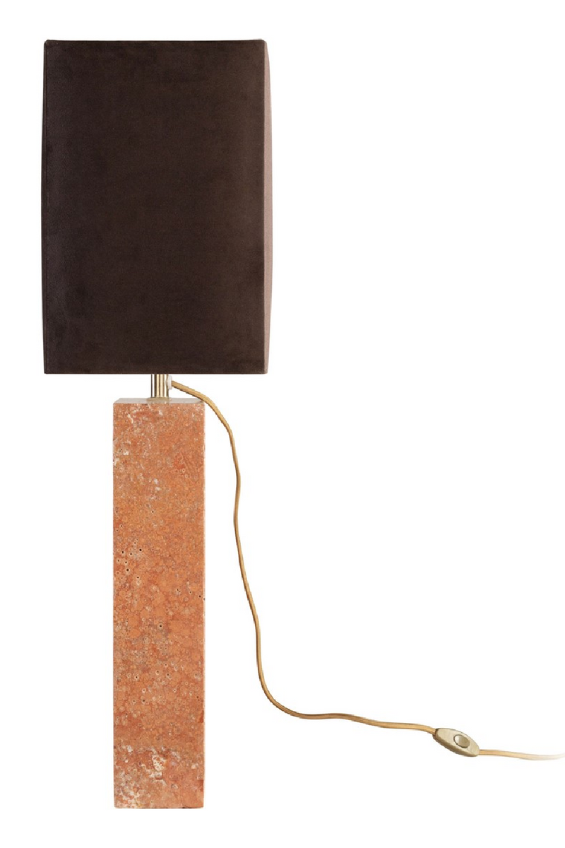 Red Travertine Table Lamp | Versmissen Reso | Dutchfurniture.com