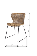 Woven Curve Back Chairs (2) | Woood Wings | Dutchfurniture.com
