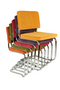 Black Rib Upholstered Dining Chairs (2) | Zuiver Ridge Kink | DutchFurniture.com