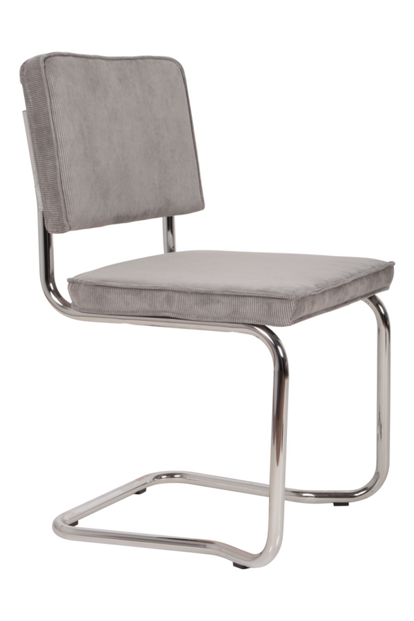 Gray Rib Upholstered Dining Chairs (2) | Zuiver Ridge Kink | DutchFurniture.com