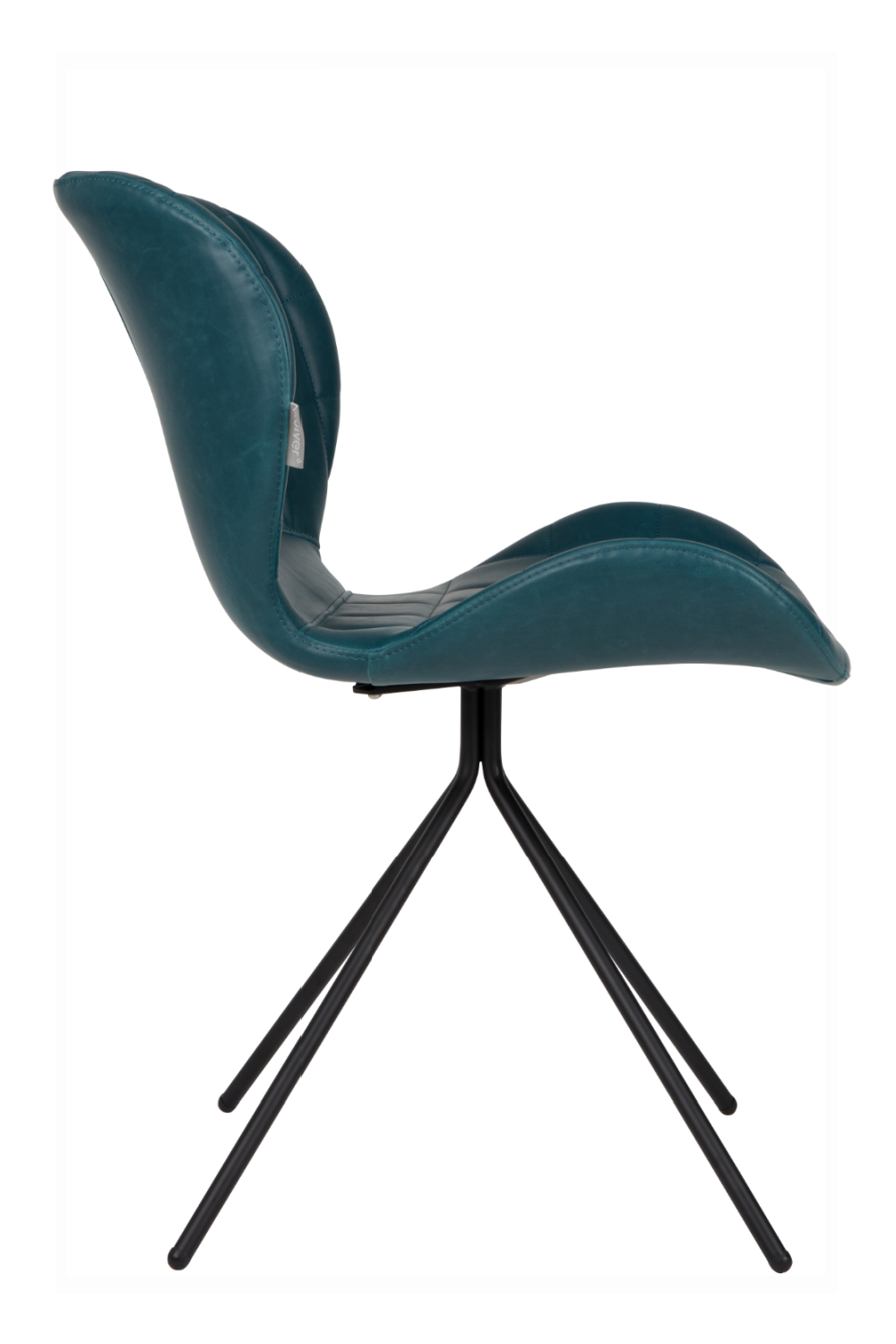 Teal Leather Dining Chairs (2) Zuiver OMG LL Dutch Furniture