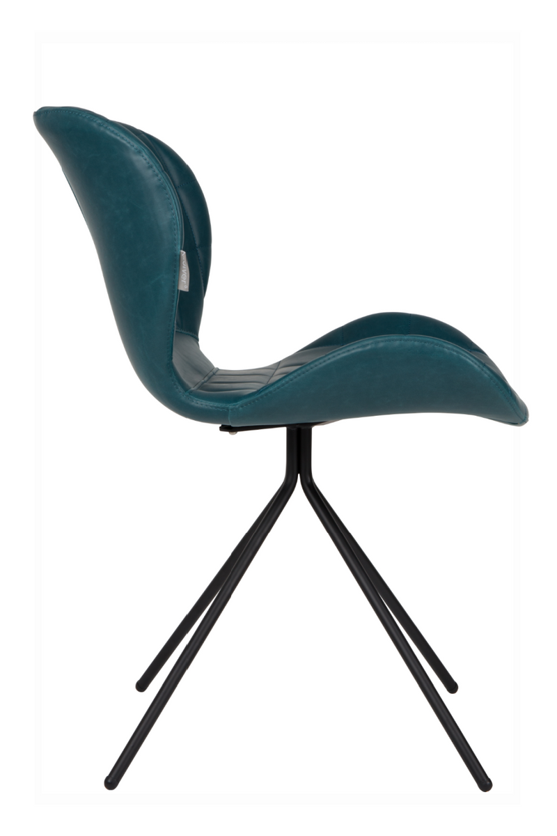Teal Leather Dining Chairs (2) | Zuiver OMG LL | Dutchfurniture.com