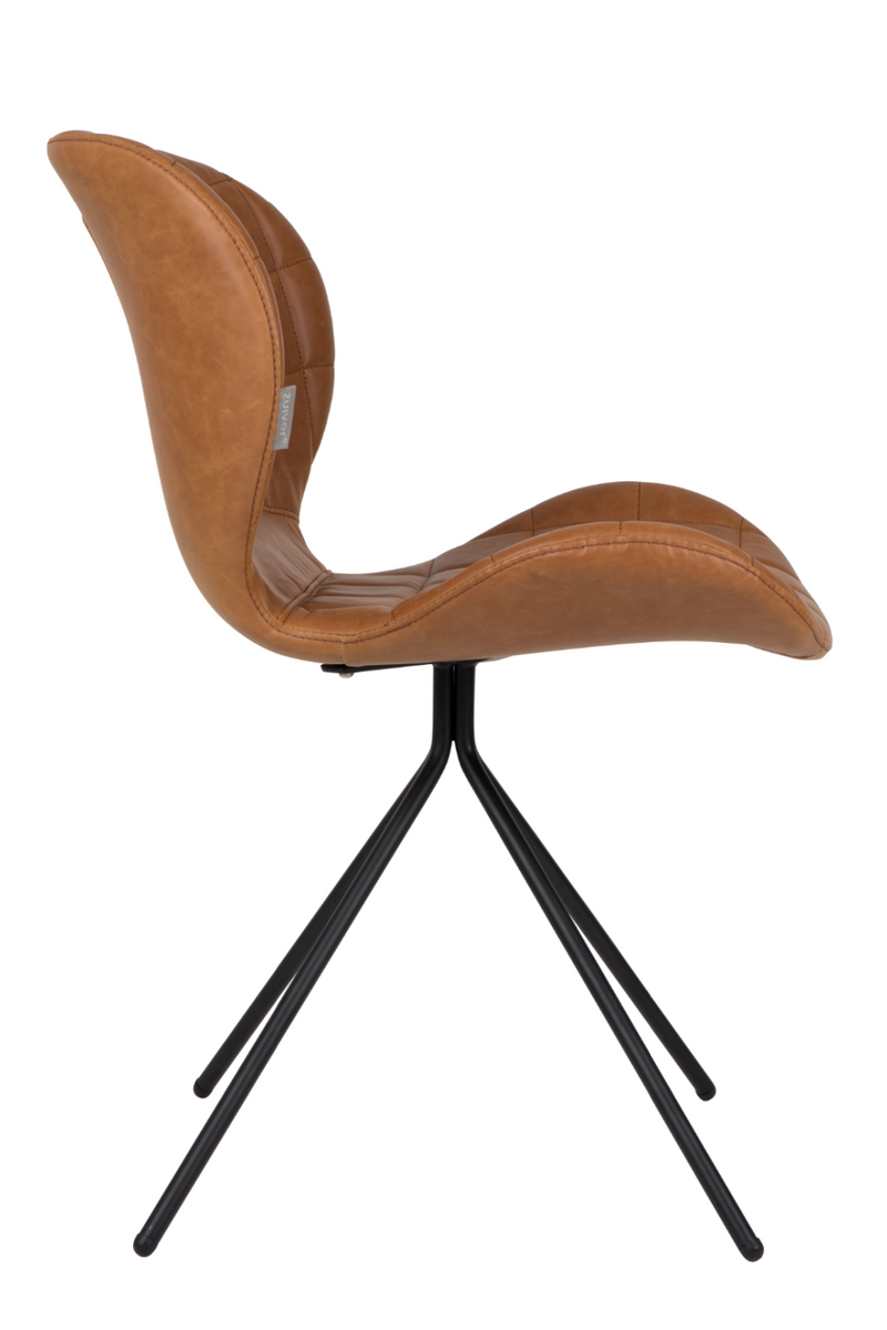 Brown Leather Dining Chairs (2) | LL | Dutch Furniture –