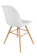 White Molded Dining Chairs (2) | Zuiver Albert Kuip | DutchFurniture.com