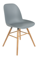 Gray Molded Dining Chairs (2) | Zuiver Albert Kuip | Dutchfurniture.com
