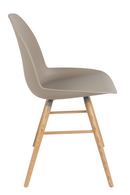 Taupe Molded Dining Chairs (2) | Zuiver Albert Kuip | OROA TRADE