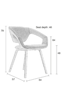 Light Gray Upholstered Armchairs (2) | Zuiver Flexback | DutchFurniture.com