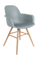 Gray Molded Dining Armchairs (2) | Zuiver Albert Kuip | Dutchfurniture.com