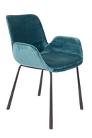 Teal Velvet Dining Chairs (2) | Zuiver Brit | Dutchfurniture.com