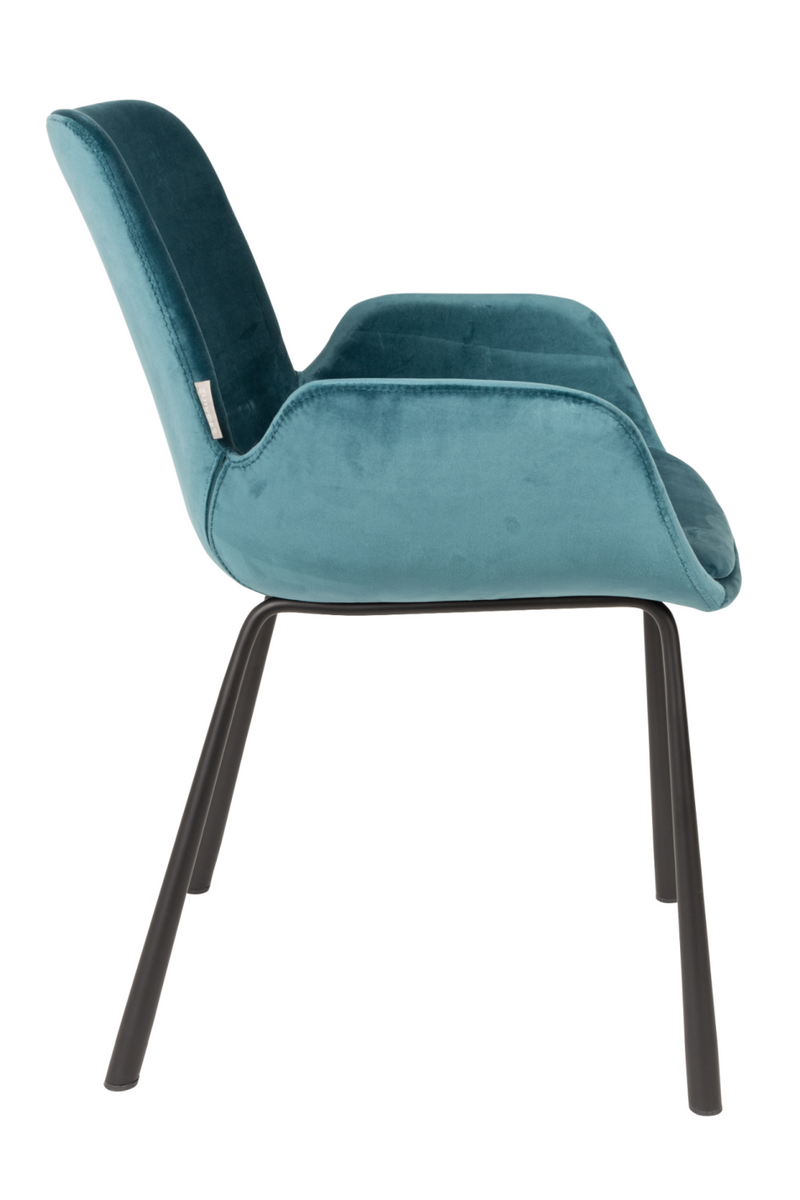 Teal Velvet Dining Chairs (2) | Zuiver Brit | Dutchfurniture.com