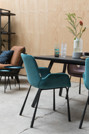 Teal Velvet Dining Chairs (2) | Zuiver Brit | Dutchfurniture.com