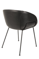 Black Leather Barrel Armchairs (2) | Zuiver Feston | Dutchfurniture.com