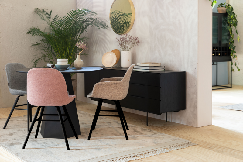 Pink Upholstered Armchairs (2) | Zuiver Albert Kuip Soft | OROA TRADE
