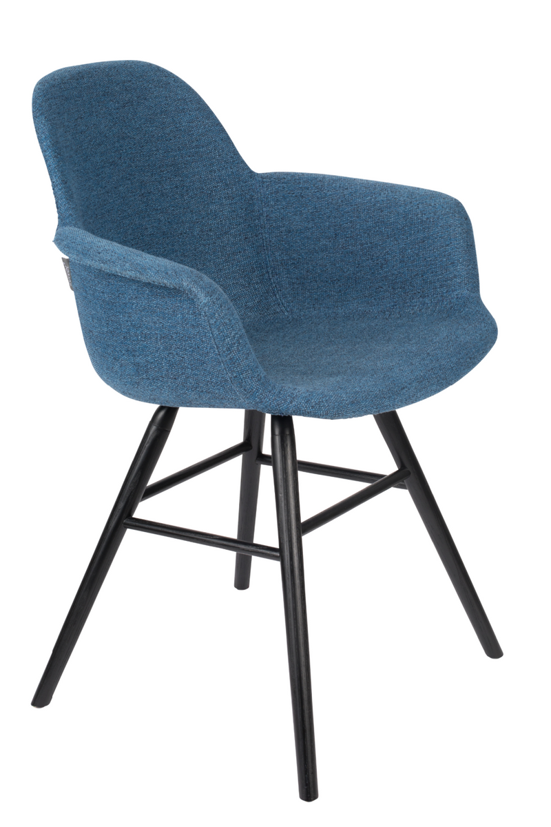 Blue Upholstered Dining Armchairs (2) | Zuiver Albert Kuip Soft | DutchFurniture.com
