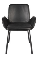 Black Leather Dining Armchairs (2) | Zuiver Brit LL | DutchFurniture.com