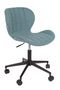 Blue Upholstered Bucket Office Chair | Zuiver OMG | Dutchfurniture.com