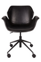 Black Leather Office Chair | Zuiver Nikki | Dutchfurniture.com