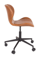 Cognac Leather Bucket Office Chair | Zuiver OMG | DutchFurniture.com