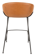 Brown Leather Barrel Barstools (2) | Zuiver Feston | Dutchfurniture.com