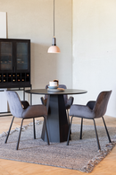 Round Black Dining Table | Zuiver Pilar | Dutchfurniture.com