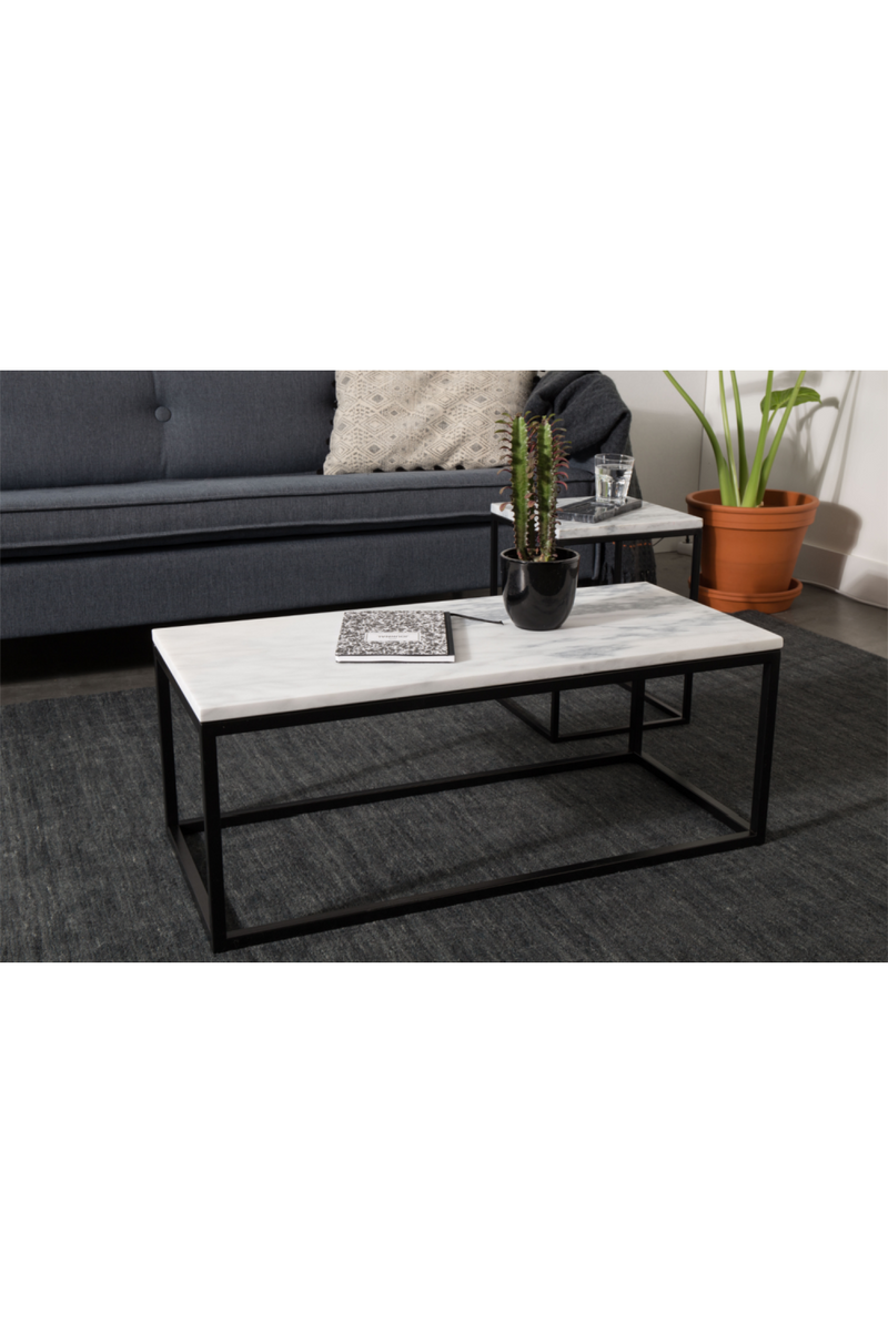 Rectangular White Marble Coffee Table | Zuiver Power | Dutchfurniture.com