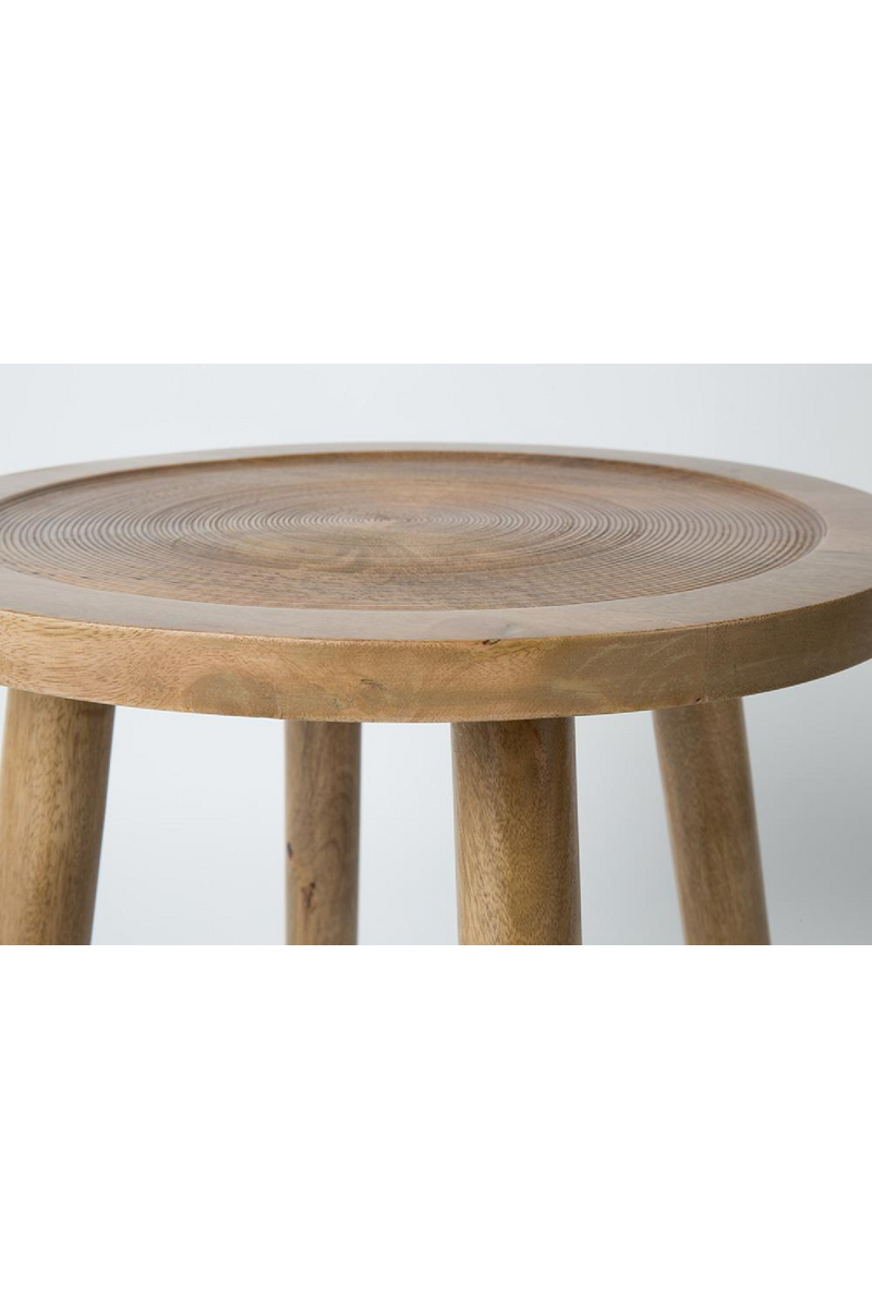 Carved Wooden Top End Table (L) | Zuiver Dendron | OROA TRADE