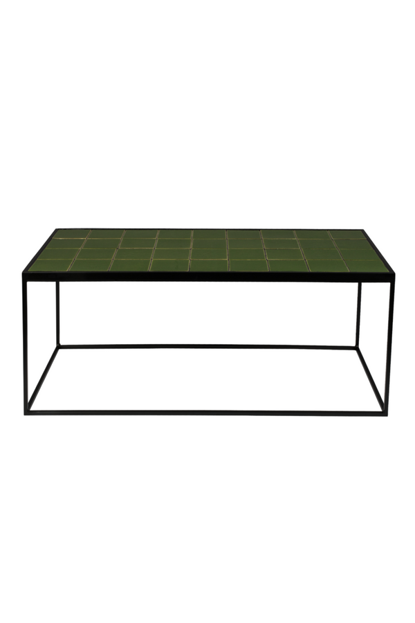 Green Tile Top Coffee Table | Zuiver Glazed | DutchFurniture.com