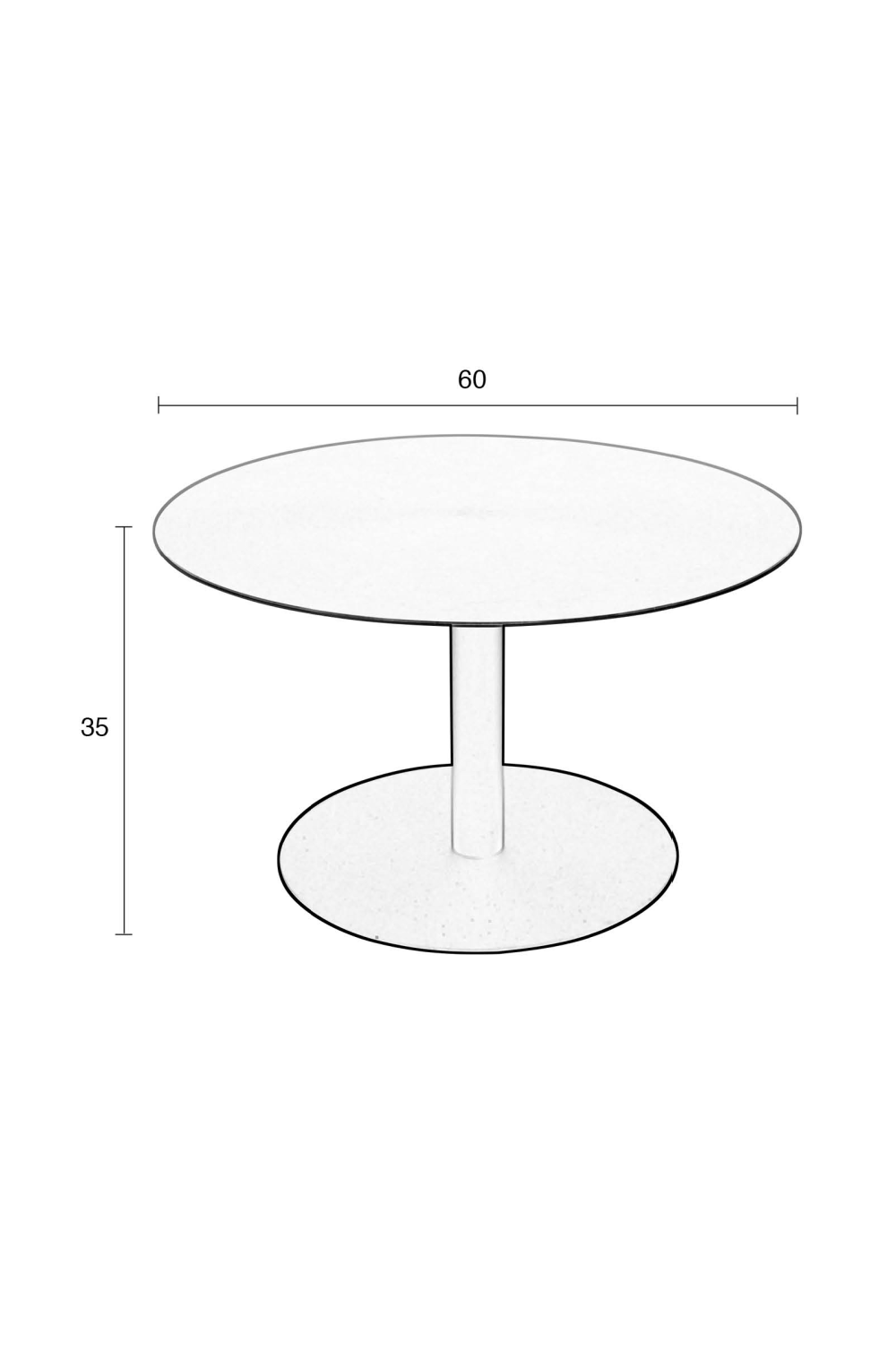 Lacquered Pedestal Coffee Table | Zuiver Snow | Dutch Furniture ...