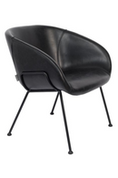 Black Leather Lounge Chair | Zuiver Feston | Dutchfurniture.com