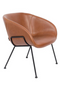 Brown Leather Lounge Chair | Zuiver Feston | Dutchfurniture.com