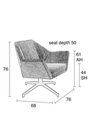 Gray Upholstered Lounge Chair | Zuiver Uncle Jesse | Dutchfurniture.com