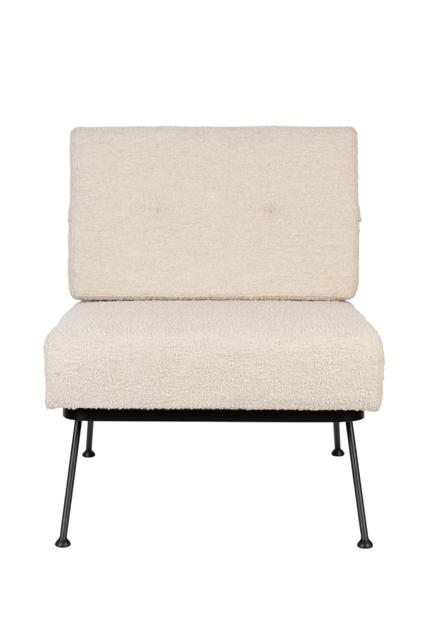 Beige Minimalist Lounge Chair | Zuiver Bowie | Dutchfurniture.com