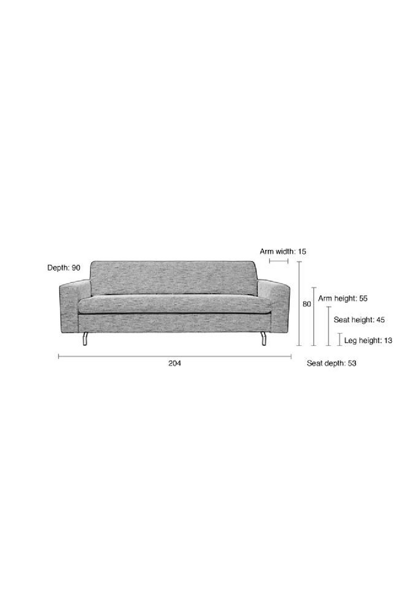 Latte Upholstered 2.5-Seater Sofa | Zuiver Bor | Dutchfurniture.com