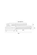 Cream Ribcord Sectional Sofa | Zuiver Fat Freddy | Dutchfurniture.com