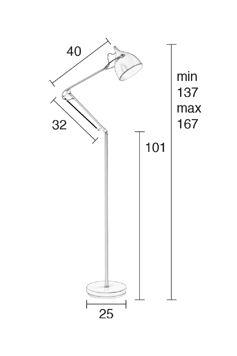 Matt Black Metal Floor Lamp | Zuiver Reader | Dutchfurniture.com