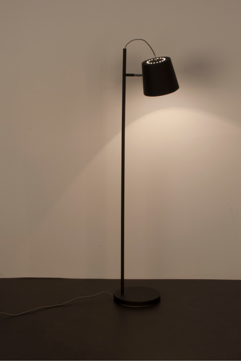 Black Adjustable Task Floor Lamp | Zuiver Buckle Head | DutchFurniture.com
