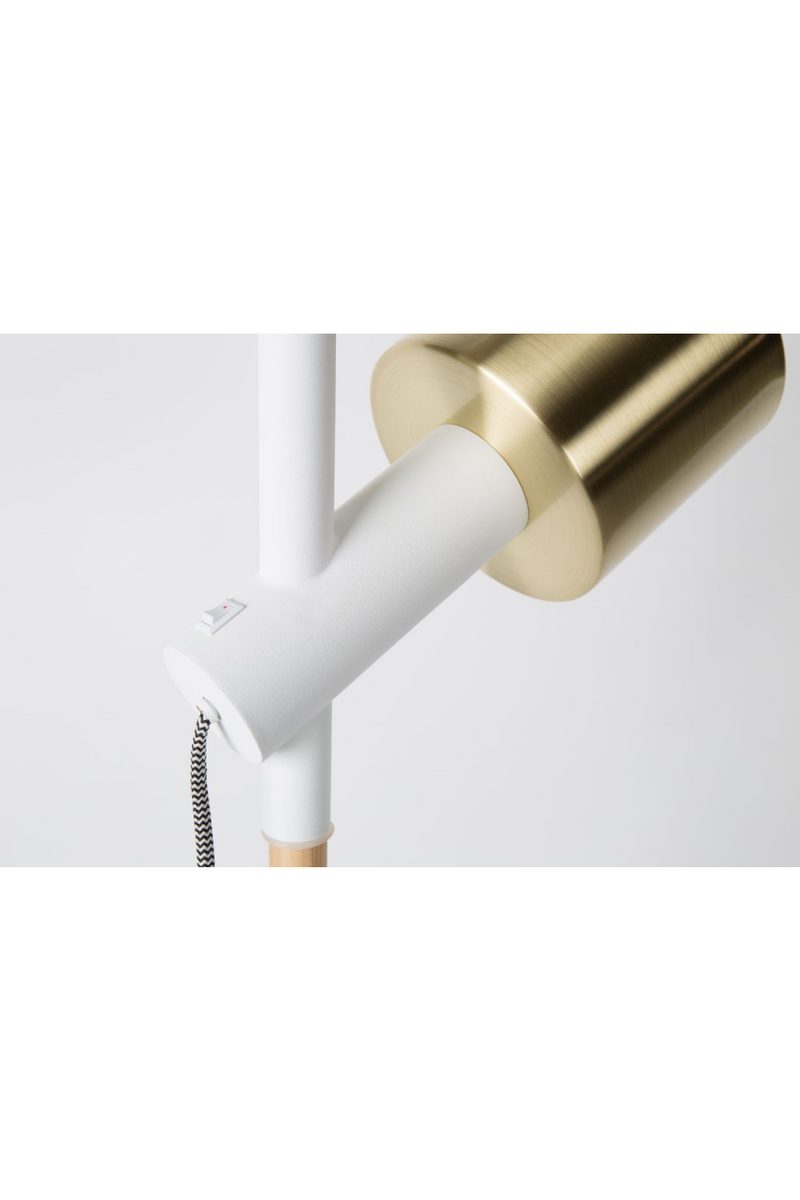 White-Gold Spotlight Floor Lamp | Zuiver Ivy | DutchFurniture.com