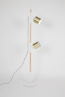 White-Gold Spotlight Floor Lamp | Zuiver Ivy | DutchFurniture.com