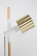 White-Gold Spotlight Floor Lamp | Zuiver Ivy | DutchFurniture.com