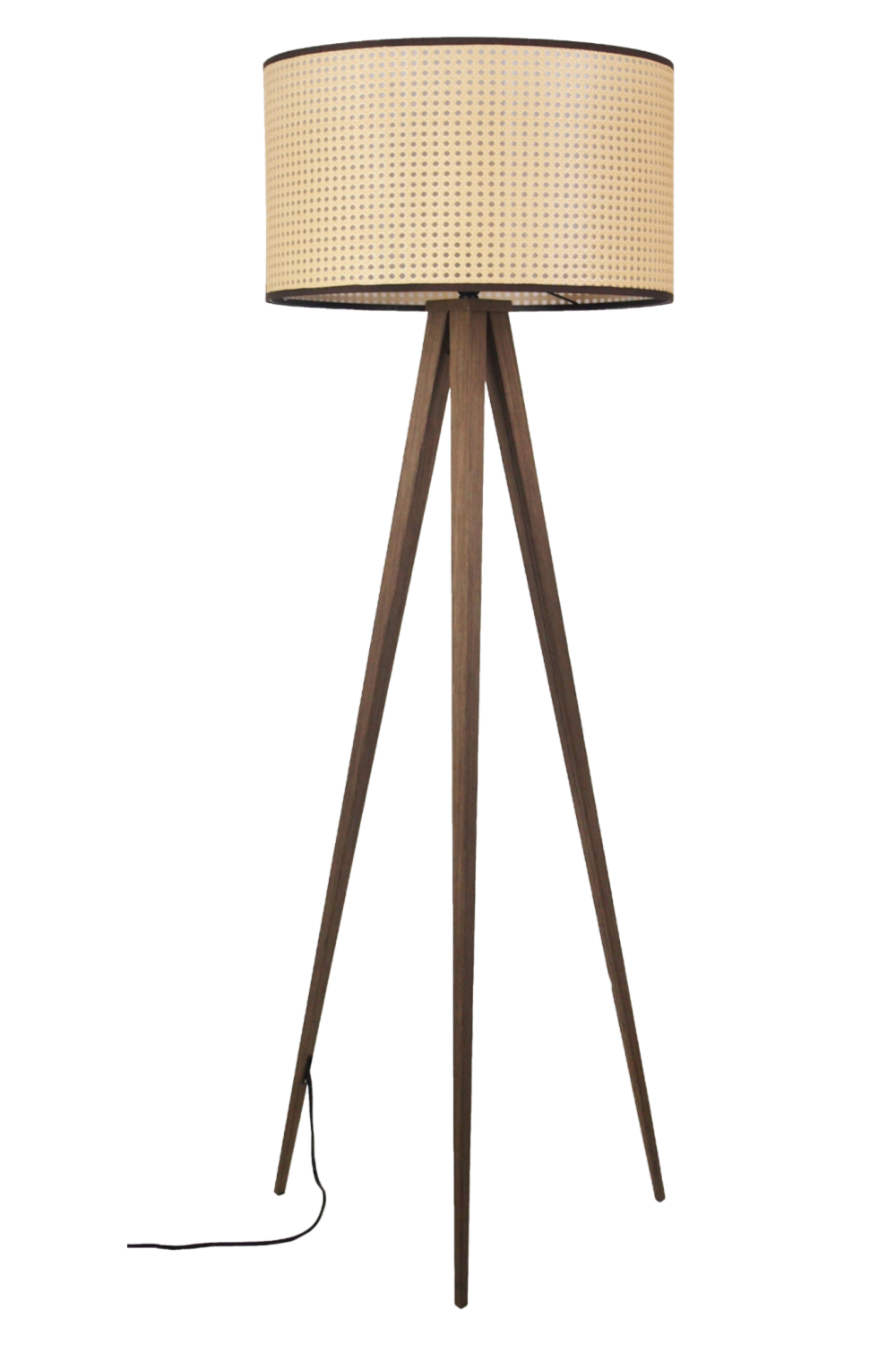 Dark Walnut Mesh Floor Lamp | Zuiver Tripod Webbing | OROA TRADE