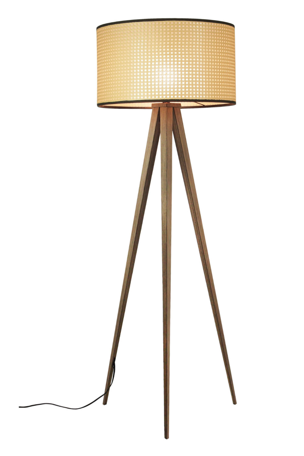 Dark Walnut Mesh Floor Lamp | Zuiver Tripod Webbing | OROA TRADE