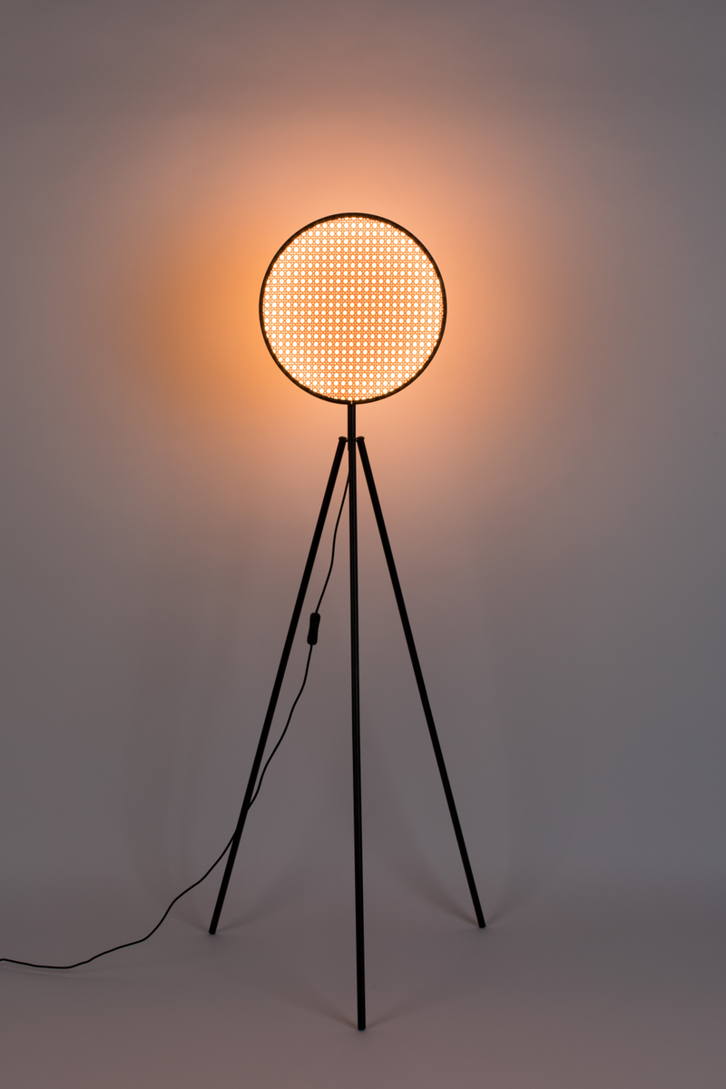 Round Rattan Tripod Floor Lamp | Zuiver Sien | Dutchfurniture.com