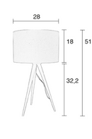 White Metal Table Lamps (2) | Zuiver Tripod | DutchFurniture.com