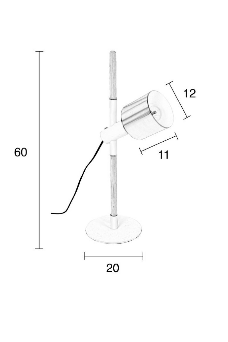 White Gold Task Desk Lamp | Zuiver Ivy | DutchFurniture.com