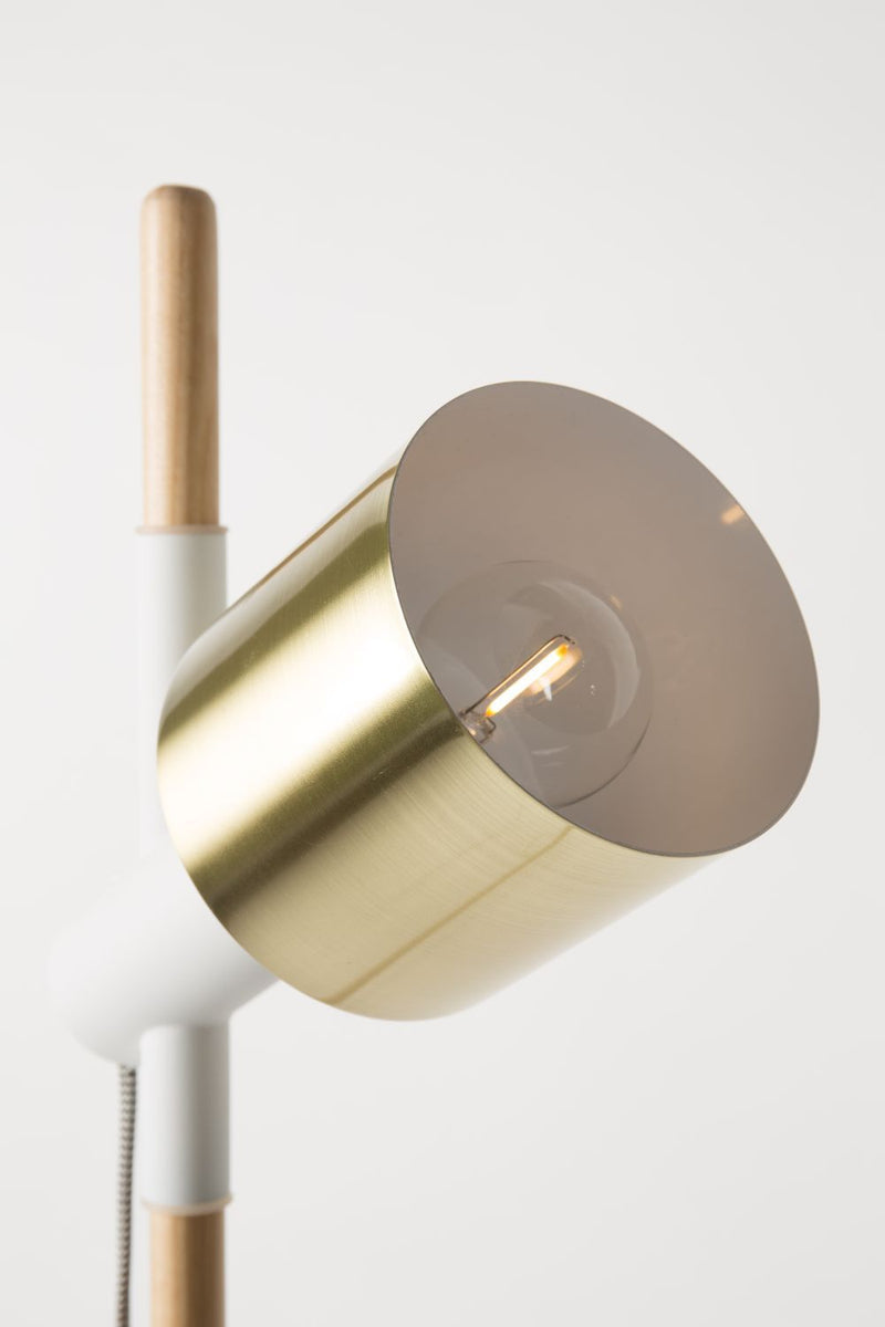 White Gold Task Desk Lamp | Zuiver Ivy | DutchFurniture.com