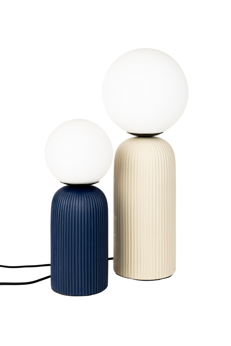 Blue Fluted Ceramic Table Lamp S | Zuiver Dash | Dutchfurniture.com