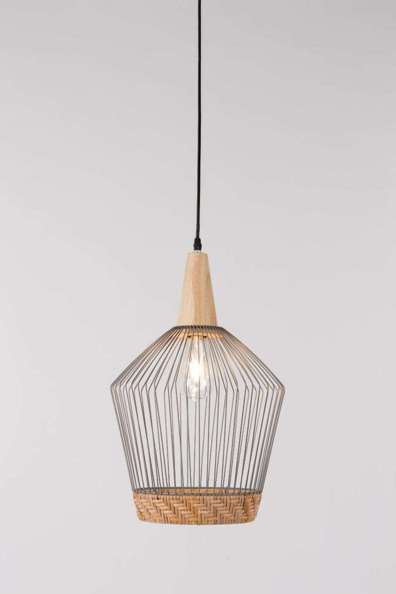 Gray Long Cage Pendant Lamp | Zuiver Birdy | DutchFurniture.com