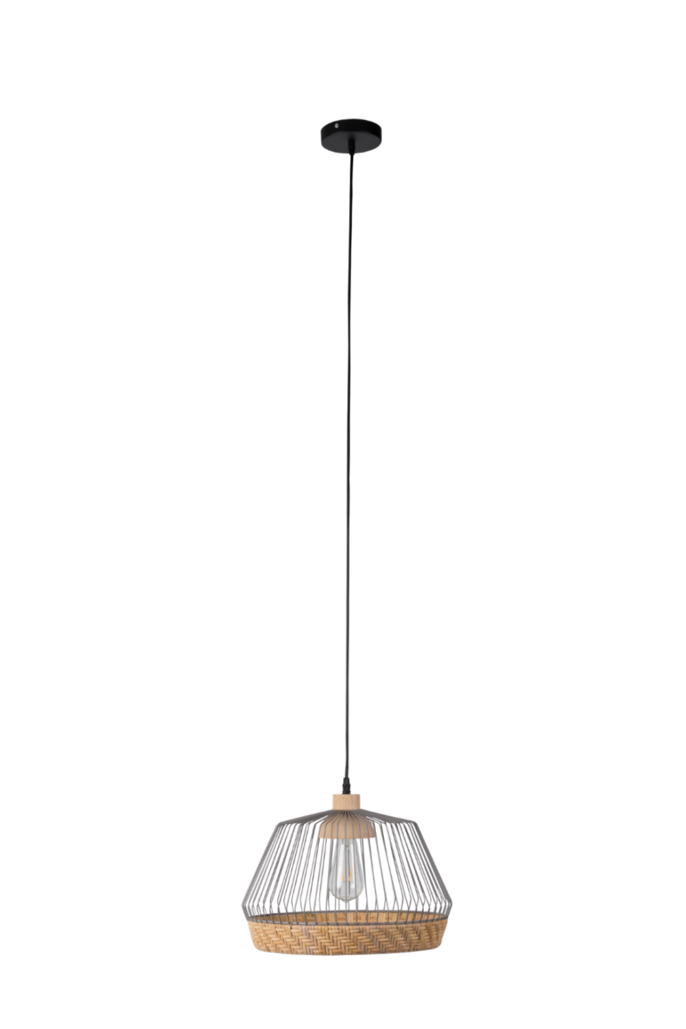 Gray Wide Cage Pendant Lamp | Zuiver Birdy | DutchFurniture.com